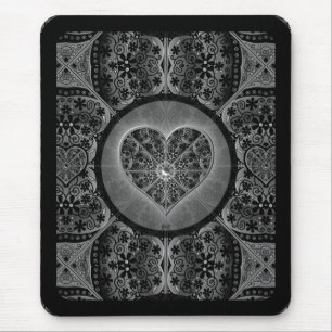Ceramic Lace Black Mouse Pad