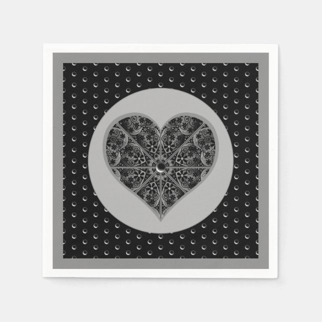 Ceramic Lace Black Napkin (Front)