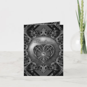 Ceramic Lace Black Note Card