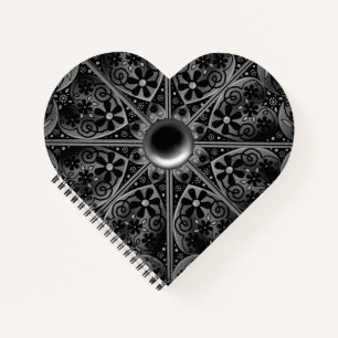 Ceramic Lace Black Notebook