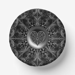 Ceramic Lace Black Paper Plate