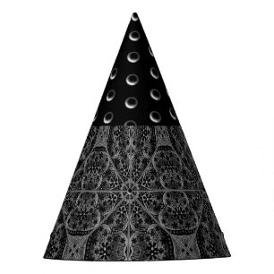 Ceramic Lace Black Party Hat