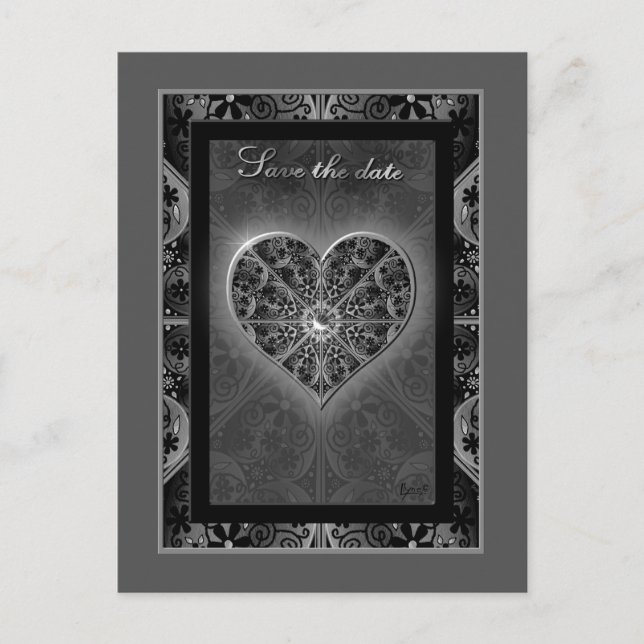 Ceramic lace black postcard (Front)