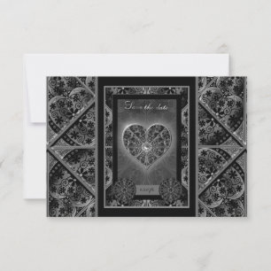 Ceramic lace Black RSVP Card