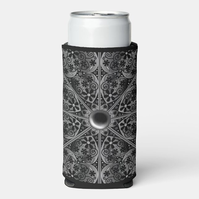 Ceramic Lace Black Seltzer Can Cooler (Seltzer Front)