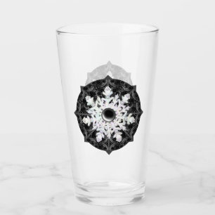 Ceramic lace black & snowflake glass