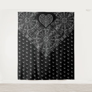 Ceramic Lace Black Tapestry