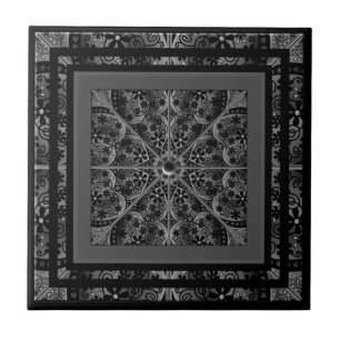 Ceramic lace Black Tile