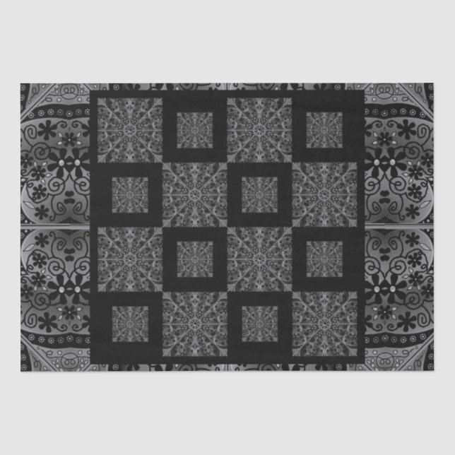 Ceramic Lace Black Tissue Paper (Front)