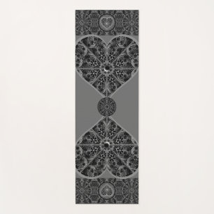 Ceramic lace Black Yoga Mat
