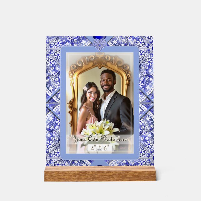 Ceramic lace Blue of greece Acrylic Sign (Front)