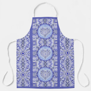 ceramic lace Blue of Greece Apron