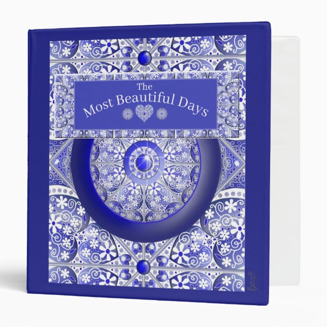 Ceramic Lace Blue of Greece Binder (Front/Inside)