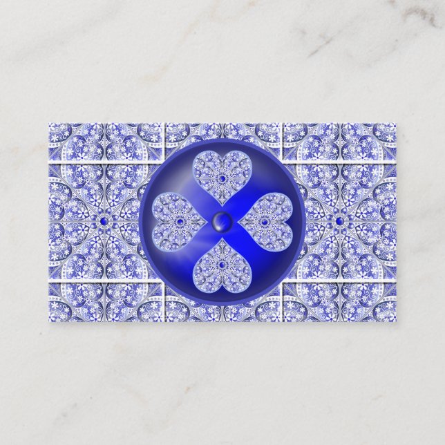Ceramic Lace Blue of Greece Enclosure Card (Front)