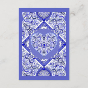 Ceramic lace Blue of Greece Enclosure Card