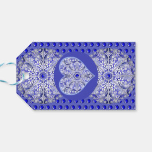 Ceramic Lace Blue of Greece Gift Tags