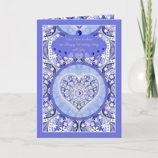 Ceramic Lace Blue of Greece Invitation (Front)