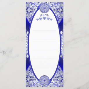 Ceramic Lace Blue of Greece Menu