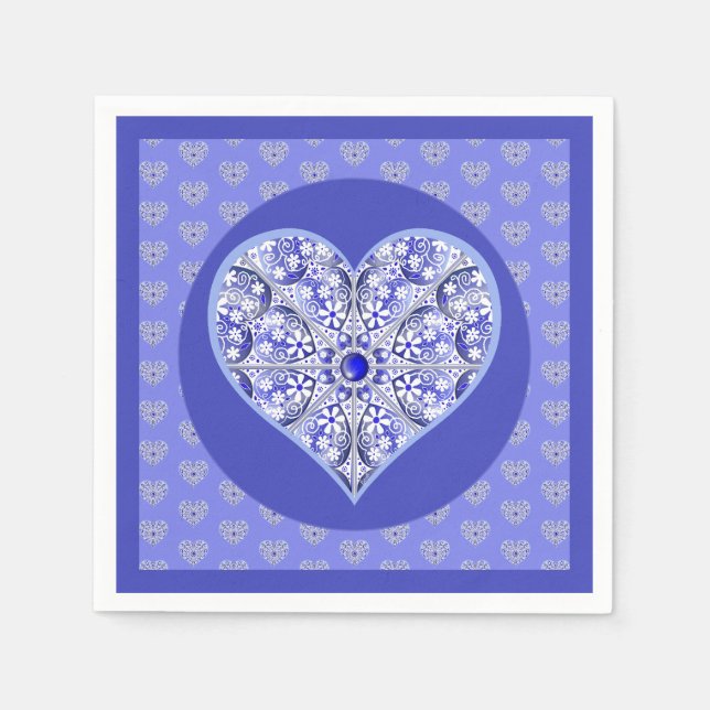 Ceramic Lace Blue of Greece Napkin (Front)