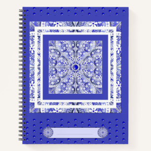 Ceramic Lace Blue of Greece Notebook