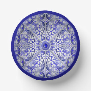 Ceramic lace Blue of Greece Paper Plate
