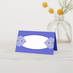 Ceramic Lace Blue of Greece Place Card