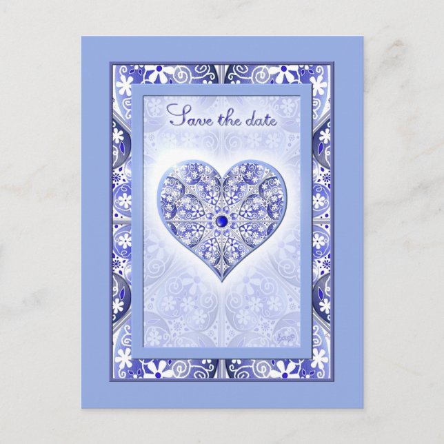 Ceramic lace Blue of Greece Postcard (Front)