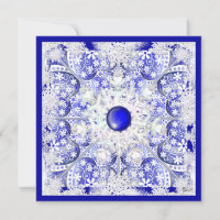 Ceramic Lace Blue of Greece & snowflake