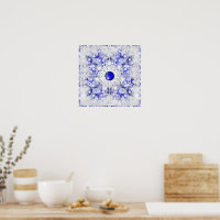 Ceramic Lace Blue of Greece & snowflake