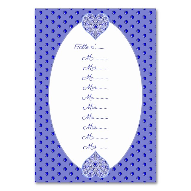 Ceramic Lace Blue of Greece Table Number (Front)