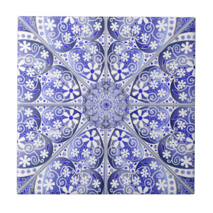 Ceramic Lace Blue of Greece Tile