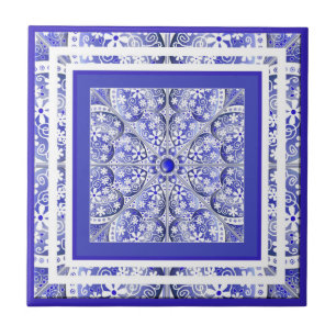 Ceramic Lace Blue of Greece Tile