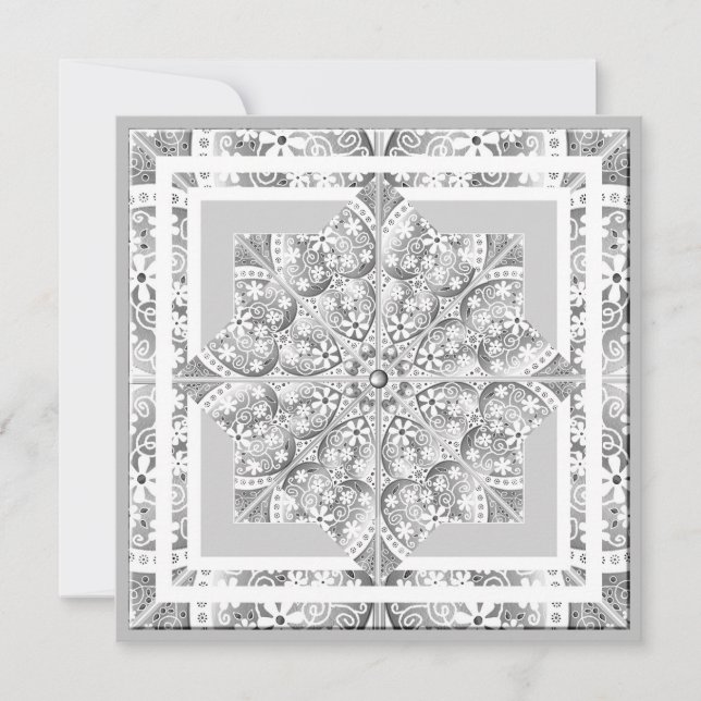Ceramic lace Grey black card (Front)