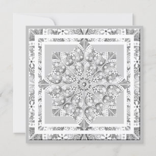 Ceramic lace Grey black card