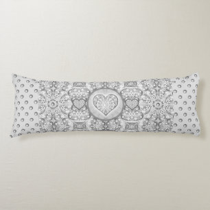 Ceramic Lace Grey Body Pillow