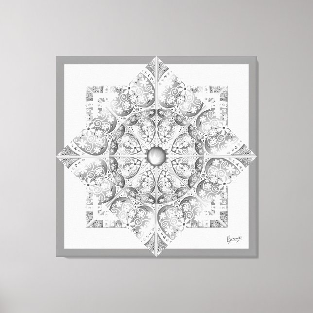 Ceramic Lace grey Canvas Print (Front)
