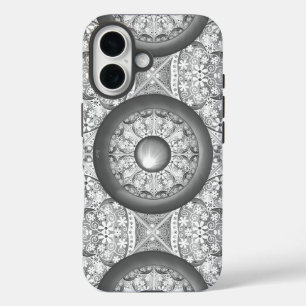 Ceramic lace Grey iPhone 16 Case