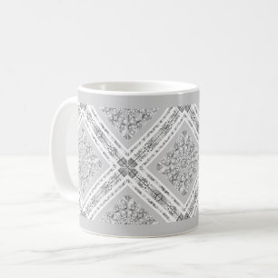 Ceramic lace Grey Coffee Mug