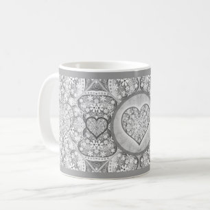 Ceramic lace Grey Coffee Mug