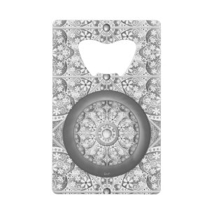 Ceramic Lace Grey Credit Card Bottle Opener
