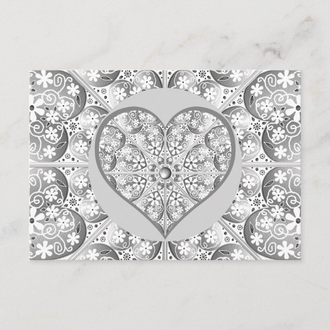 Ceramic lace Grey Enclosure Card (Front)