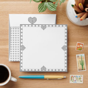 Ceramic Lace grey Envelope