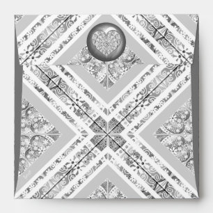 Ceramic Lace grey Envelope