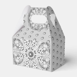 Ceramic Lace grey Favor Box
