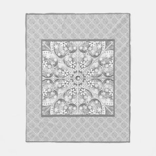 Ceramic Lace Grey Fleece Blanket