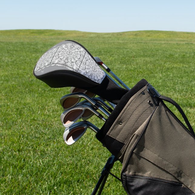 Ceramic lace Grey Golf Head Cover (In Situ)