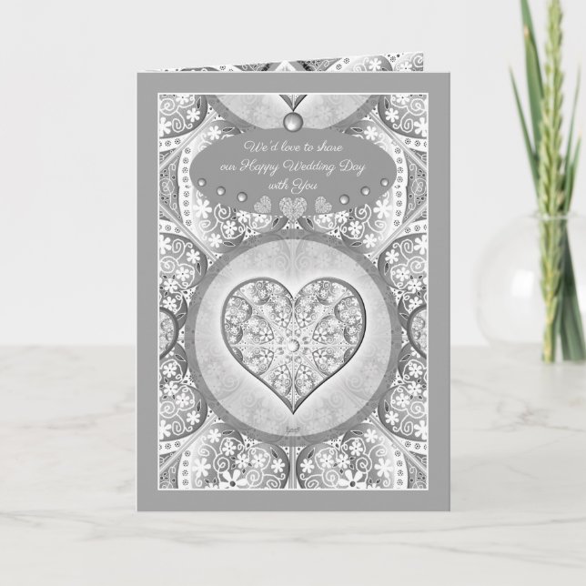 Ceramic Lace grey Invitation (Front)