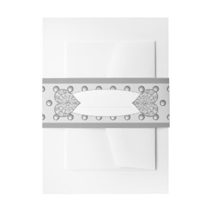 Ceramic Lace grey Invitation Belly Band