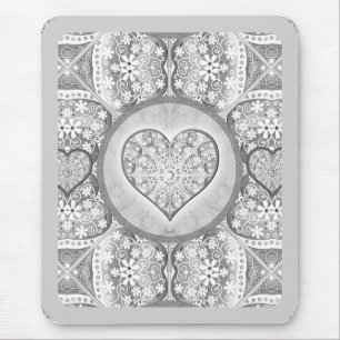 Ceramic lace Grey Mouse Pad