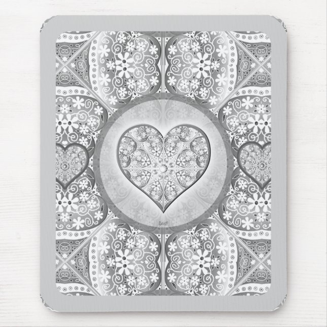 Ceramic lace Grey Mouse Pad (Front)